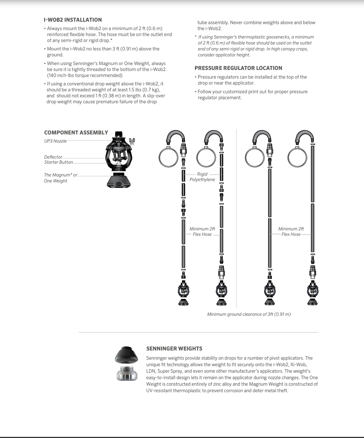 Senninger i-Wob®2 UP3®: Standard-angle 9-groove (black deflector), 3/4" M NPT (including nozzle)