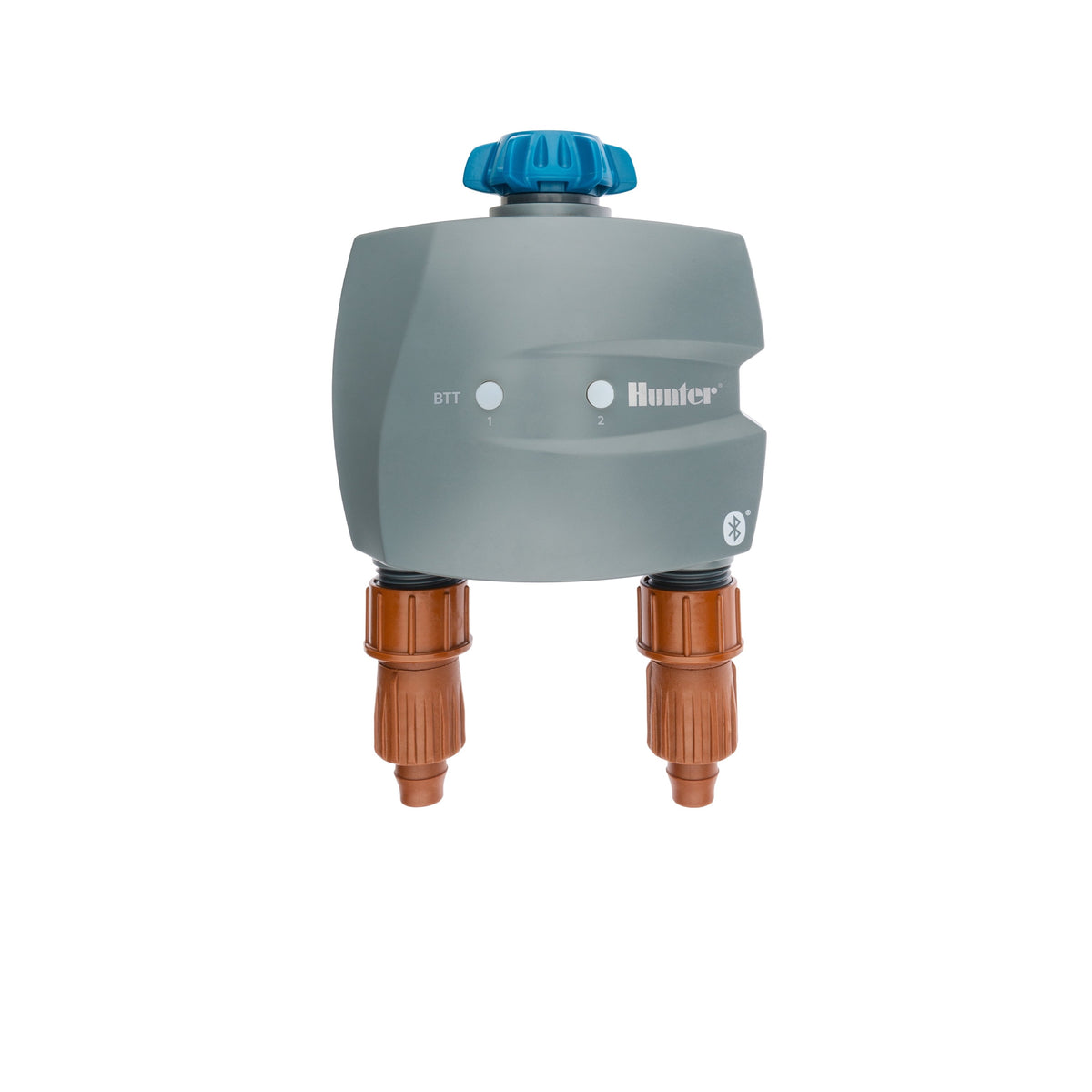 Hunter BTT 2 Zone Bluetooth Tap Timer, 1" Bsp And 3/4" Hose Thread, Quick Coupler Adapter