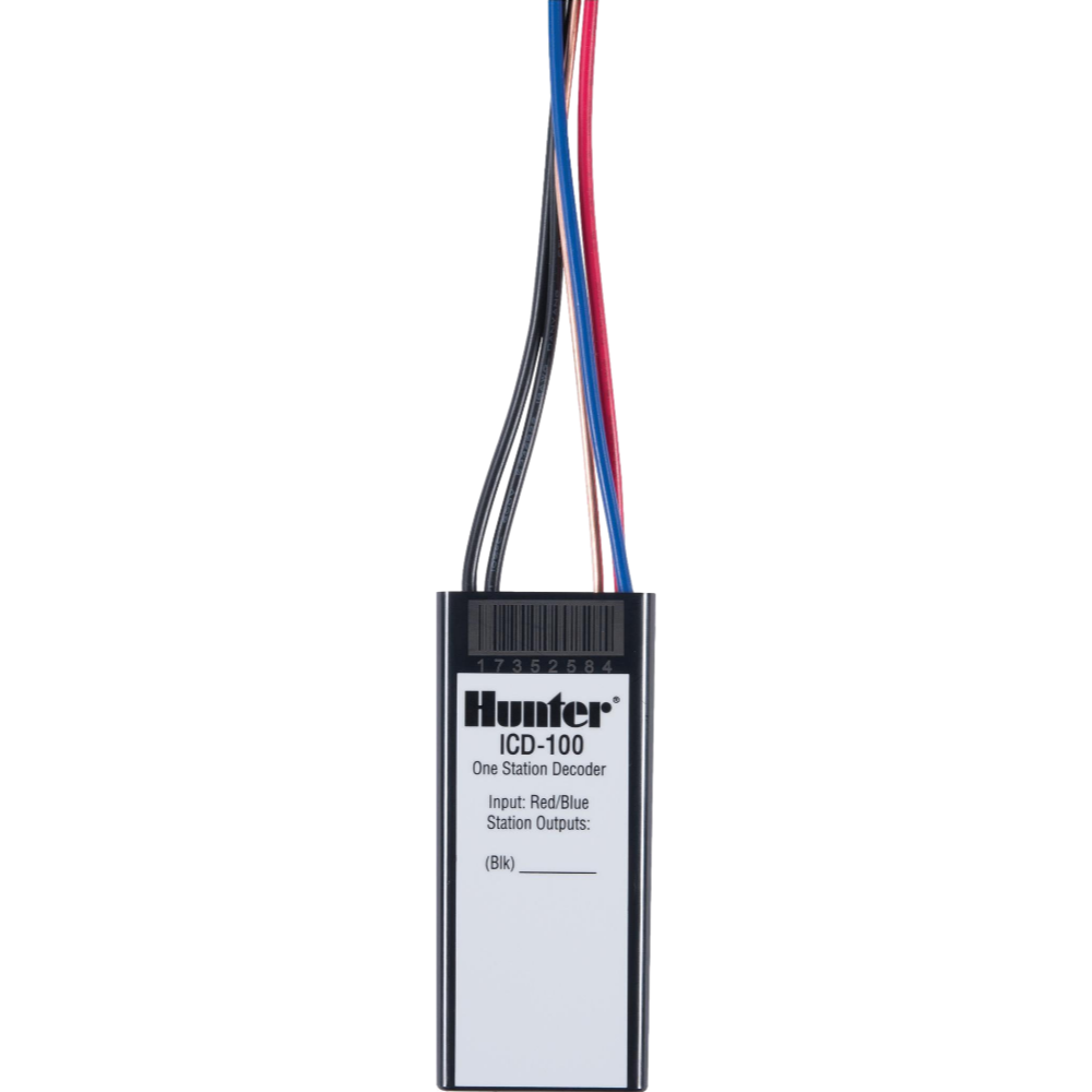 Hunter ICD-100 one-station decoder with surge suppression and ground wire