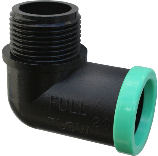 Full Flow Male Combination Elbow (P X Mi) 20Mm X 3/4" Bsp