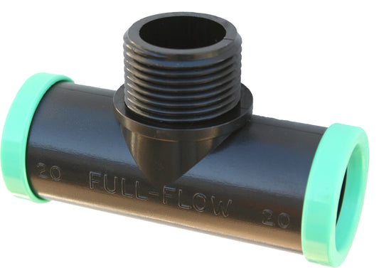 Full Flow Male Combination Tee (P X Mi) 20Mm X 3/4" Bsp