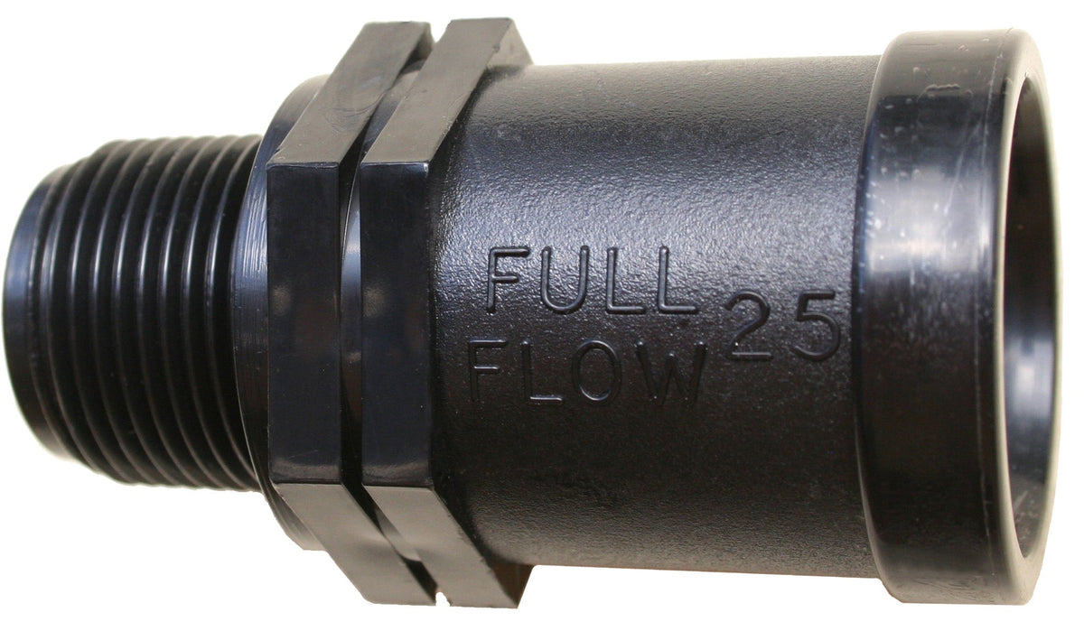 Full Flow Male Adaptor (P X Mi) 25Mm X 3/4" Bsp